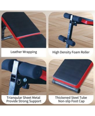 Multi-Position Adjustable Utility Bench for Home Gym Weightlifting and Strength Training, Sit-up Chair Collapsible Design