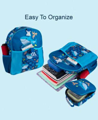 Up We Go Shark Backpack, Lunch Bag & Plush Key Chain, 3 Piece Set