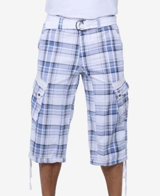 XRAY Men's Belted Below Knee Long Cargo Shorts