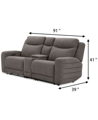 Kristyan3-Pc. Fabric Sofa with 2 Power Motion Chairs and Console, Exclusively at Macy's 