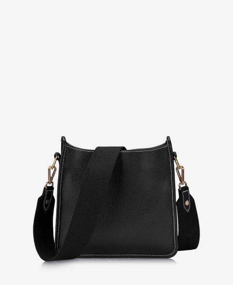 Женская сумка GiGi New York Elle Pebble Leather Crossbody, цвет: Чёрный
