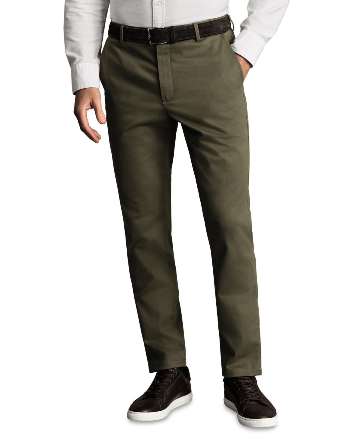 Charles Tyrwhitt Men's Ultimate Non-iron Chino Pants In Green