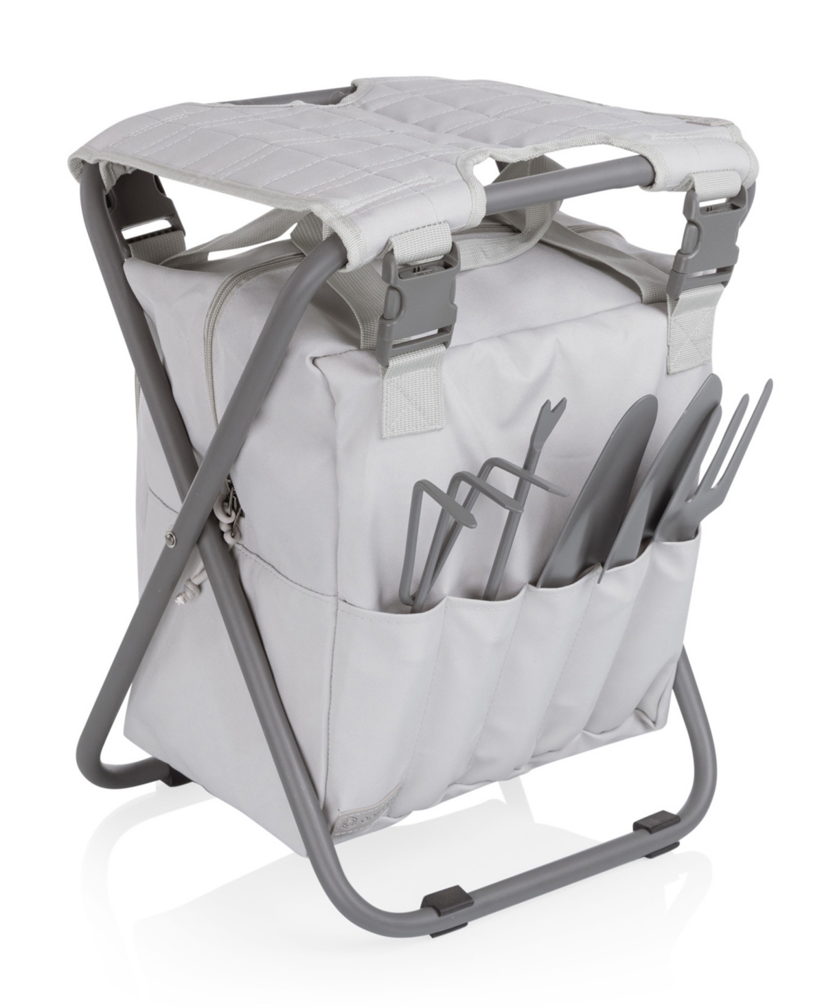 Gardener 2.0 Folding Seat with Tools - Fog Gray