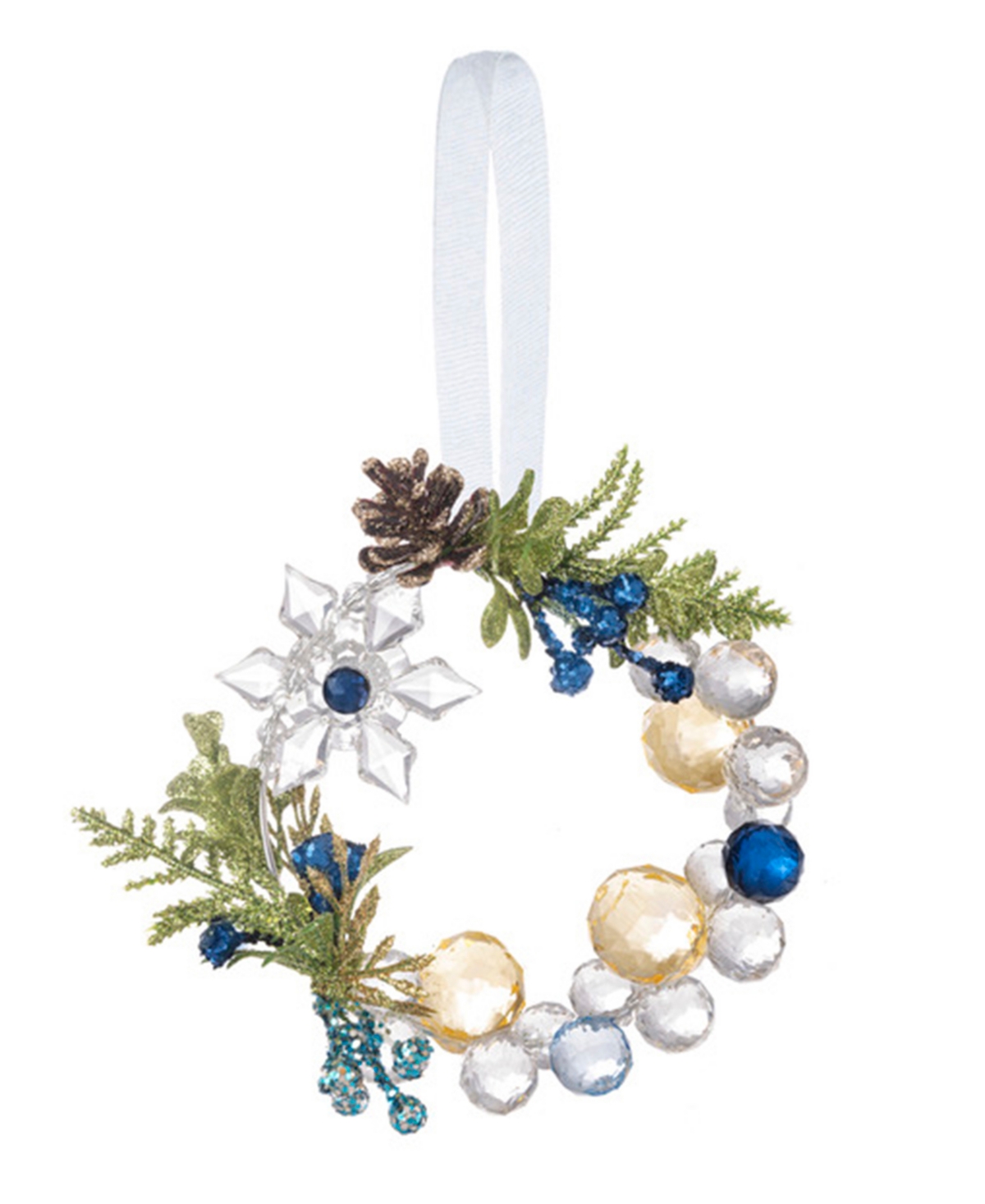 Ganz Kissing Krystals Snowflake Beaded Wreath Ornament In Multi