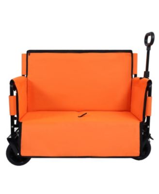 3-in-1 Folding Wagon Cart - 500lb, All-Terrain, Orange