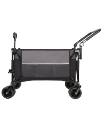Folding Wagon Cart - Heavy Duty, All-Terrain, Black/Gray