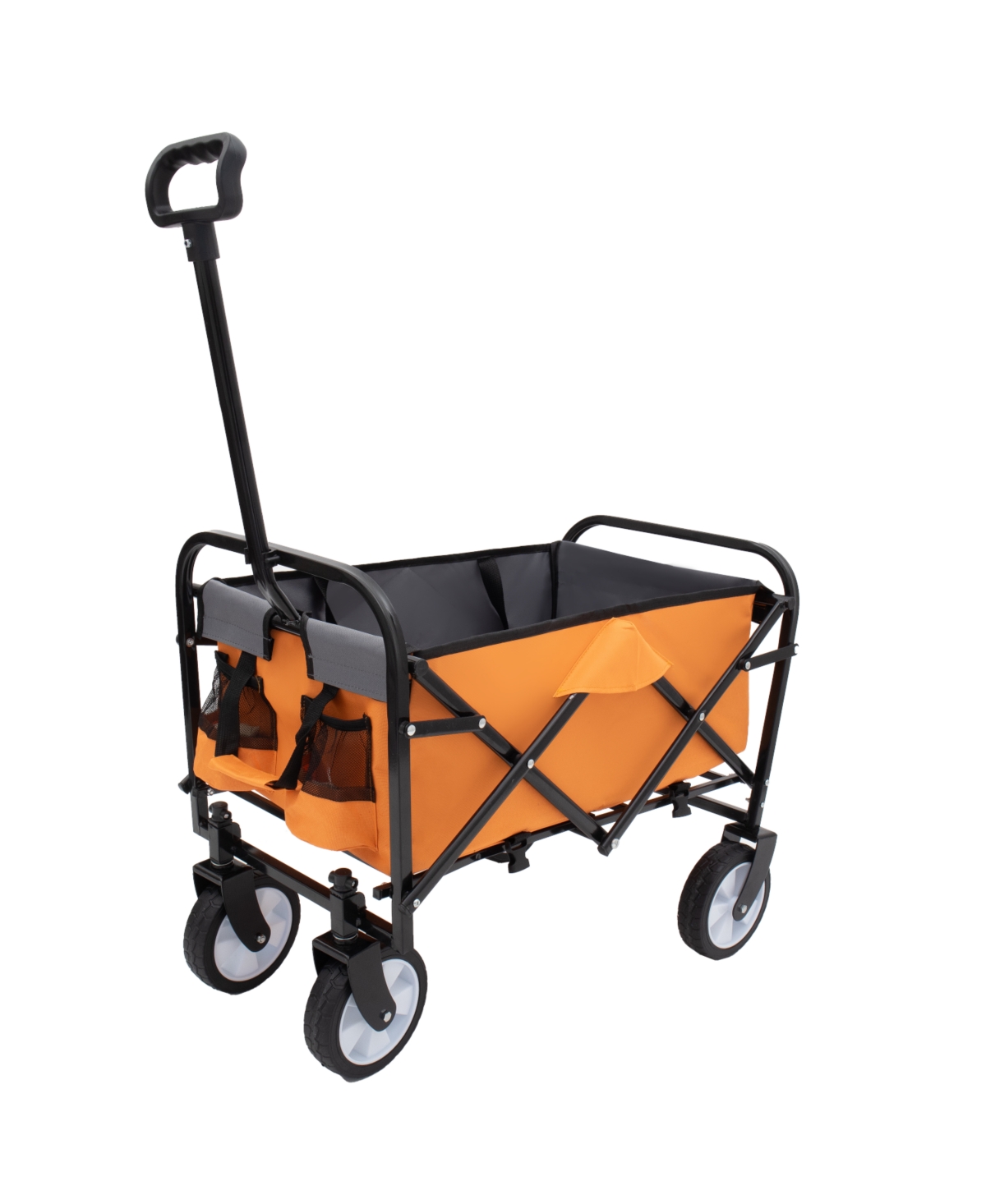 Collapsible Wagon Cart with Straps - 225lb Capacity - Orange - Orange