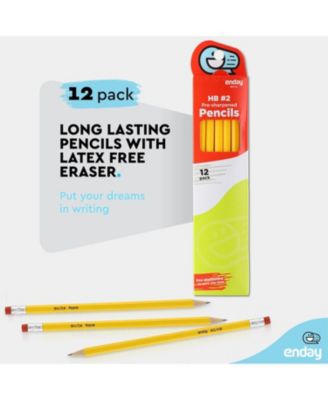 Presharpened #2 Pencils - 12 Count, Wood-Cased Yellow Sharpened Pencils with Latex-Free Eraser, Long-Lasting Durable for School, Office and Classroom Supplies