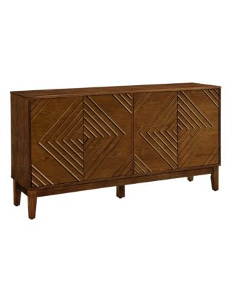 Walnut Farmhouse Buffet Cabinet - 60.5" Sideboard