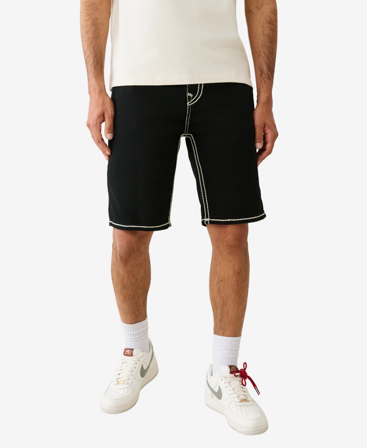 True Religion Men's Bobby Rope Stitch Flap Shorts