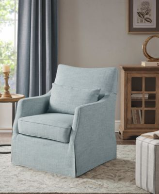 28" Fabric London Skirted Swivel Chair