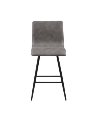 17.5" Wide Faux Leather Adams Swivel Counter Stool
