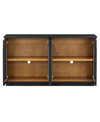 Arched Buffet Cabinet with Glass Doors & Storage