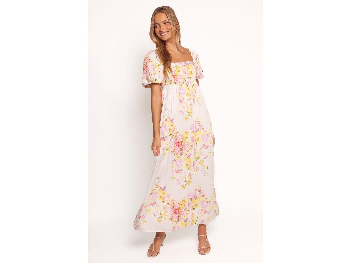 Женское платье Petal and Pup Delaney Maxi, цвет: Розовый с принтом — фото 1