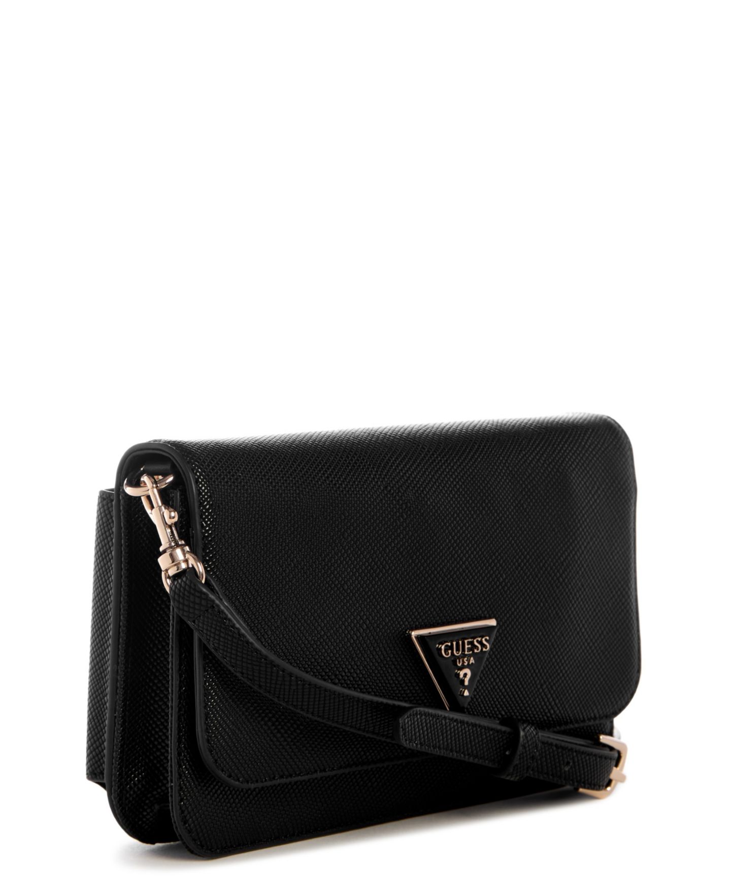 Женская сумка GUESS Noelle Crossbody Flap Organizer, цвет: Чёрный — фото 3