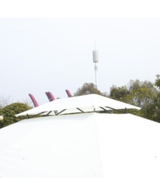 13x10 Outdoor Gazebo Canopy Tent w/ Mosquito Net - BEIGE