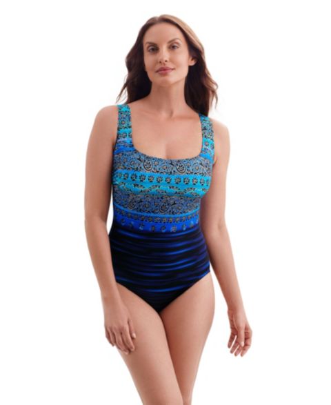 Женские купальники Longitude Women's Flamingo Hotel Triple X-Back Tank Long Torso One-Piece Swimsuit