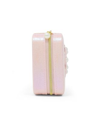 Girls Mermaid Seashell Pearl Jewelry Box, Hot Pink