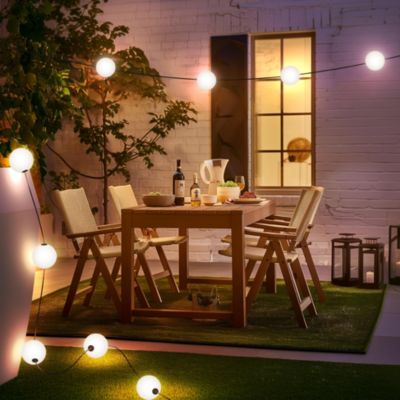 Ambience 30' LED Outdoor Orb String Lights with G100 Bulbs
