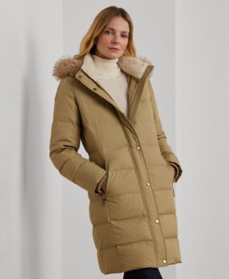 Lauren Ralph Lauren - Petite Faux-Fur-Trim Hooded Puffer Coat