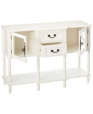 Modern Sideboard Buffet Cabinet, Console Sofa Table with Glass Doors, Storage Drawers & Shelves for Kitchen, Dining Living Room