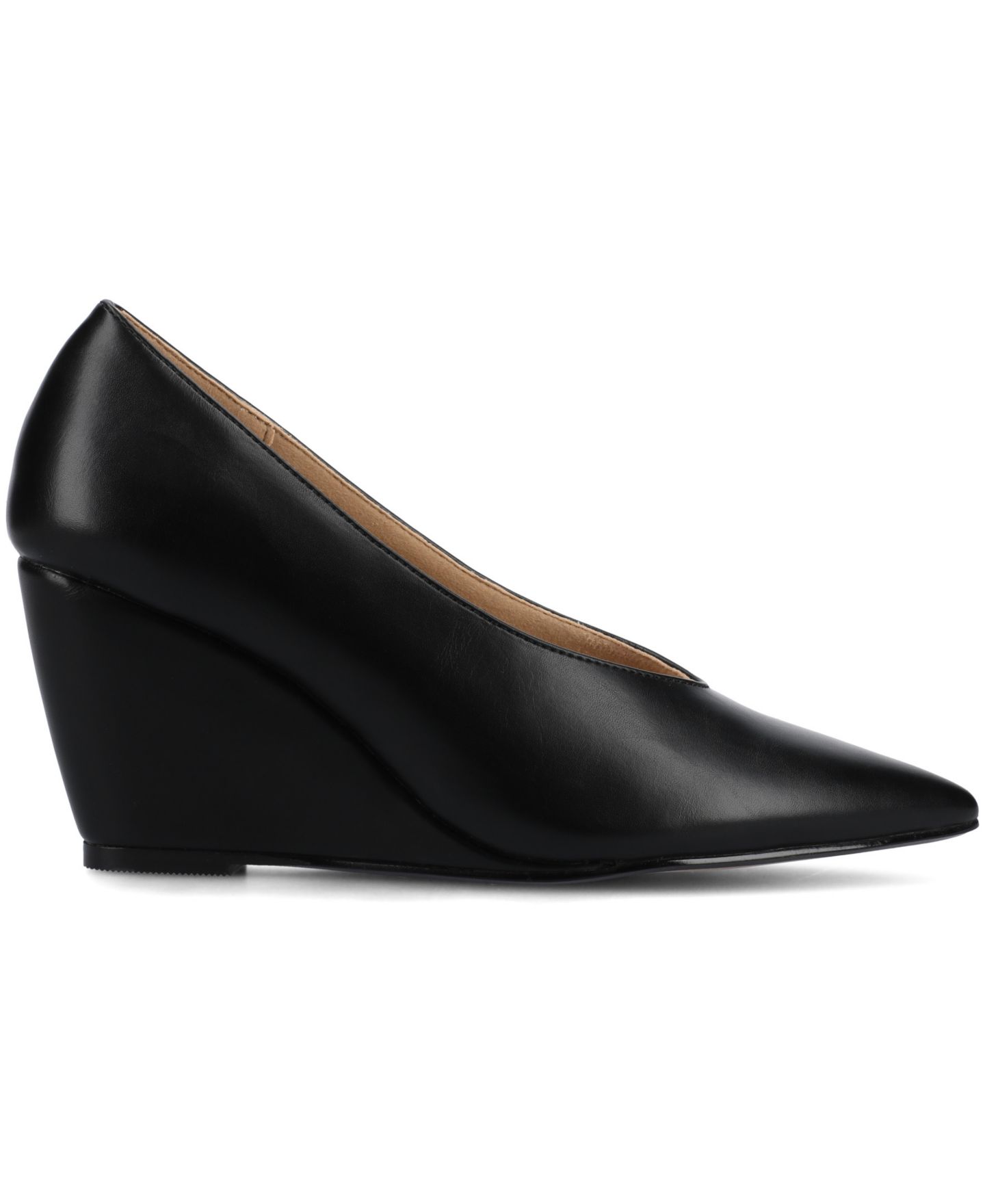 Женские туфли Journee Collection Danika High Vamp Wedge Pumps, цвет: Чёрный — фото 2