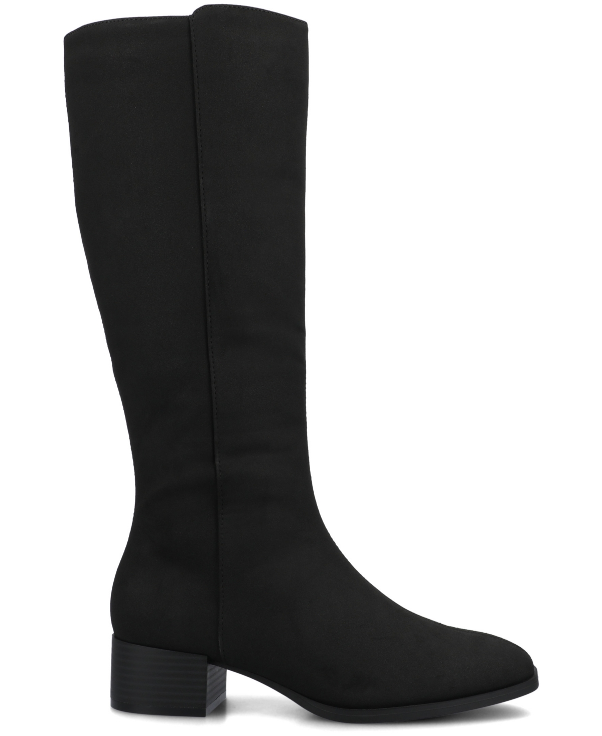 Journee Collection Women's Devri Block Heel Extra Wide Calf Knee High Boots In Black