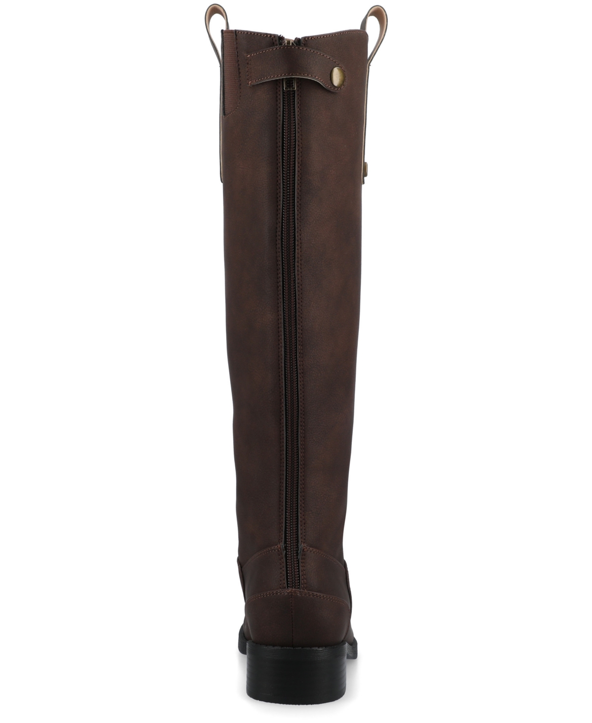 Journee Collection Women's Gema Round Toe Riding Boots In Brown