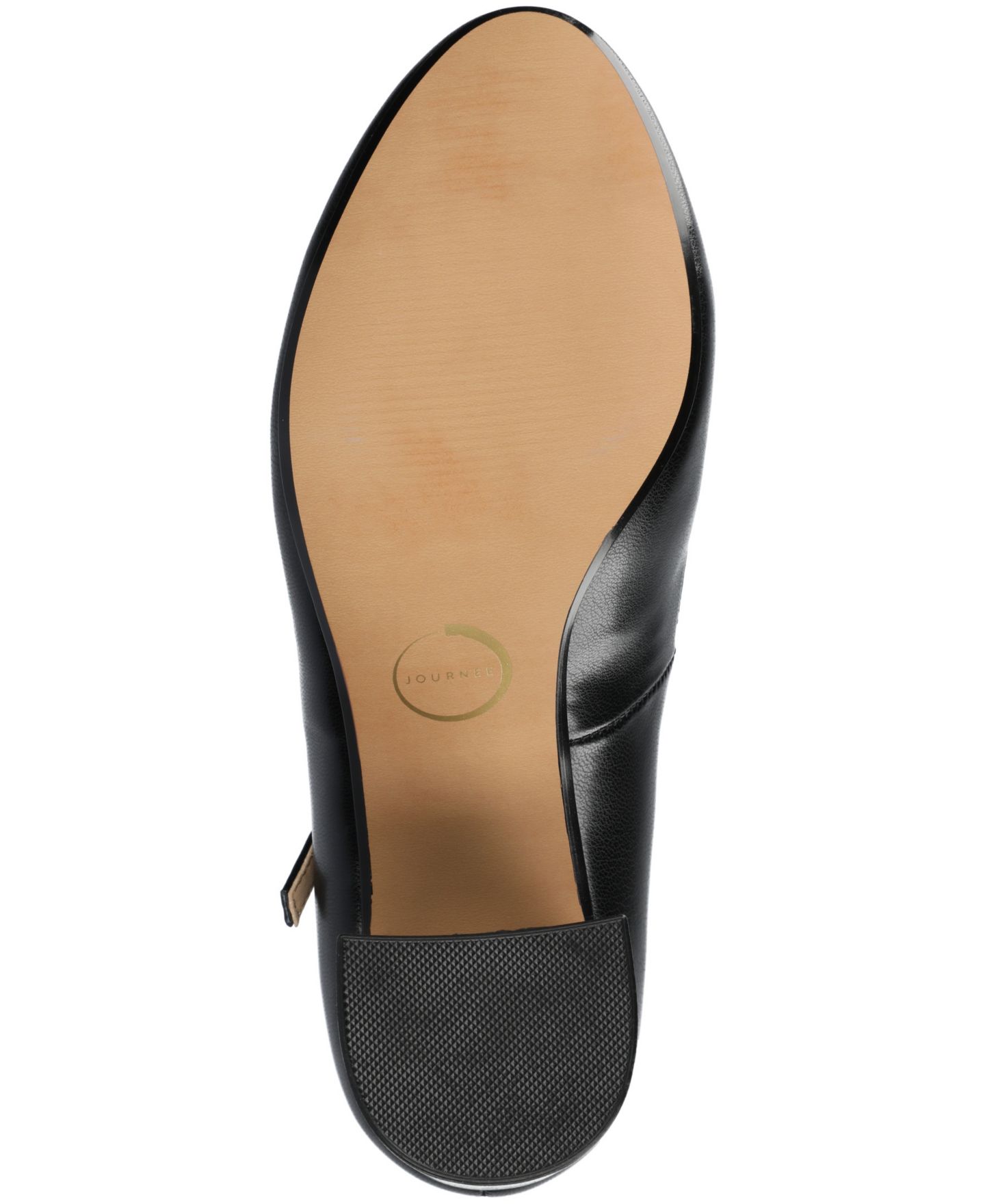Женские туфли Journee Collection Talani Block Heel T-Strap Pumps, цвет: Чёрный — фото 5