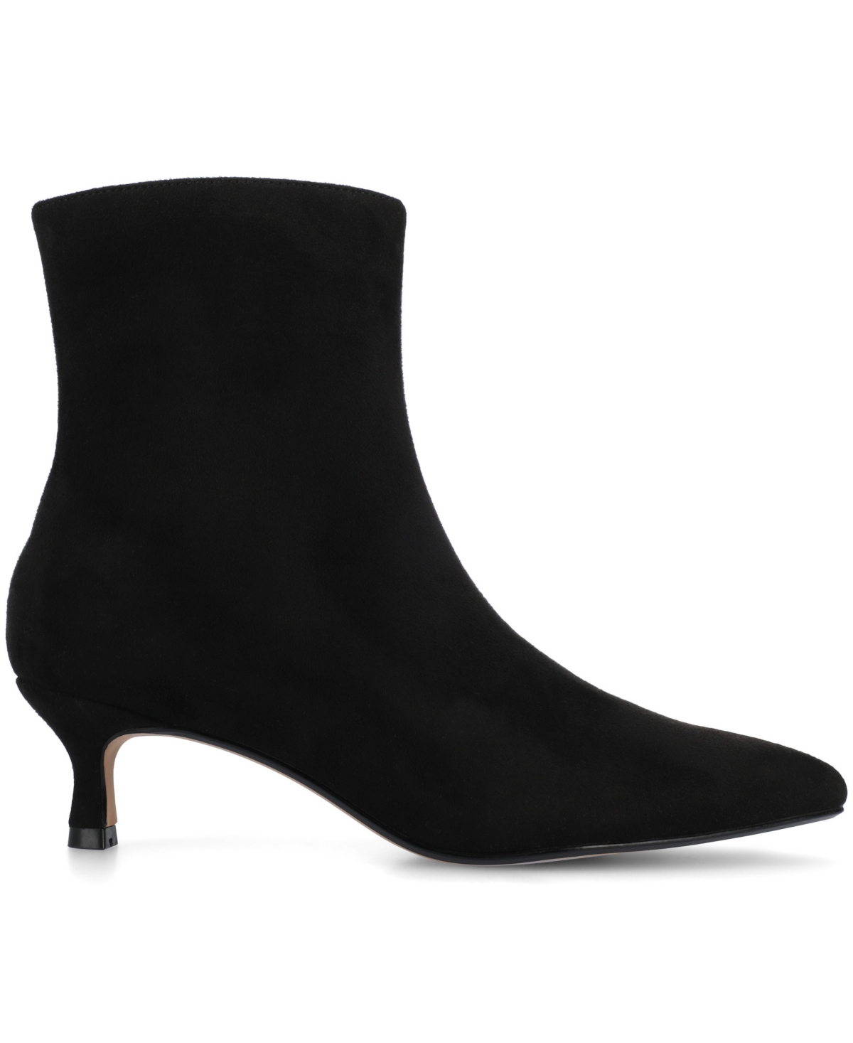 Journee Collection Women's Arely Kitten Heel Pointed Toe Dress Booties In Black