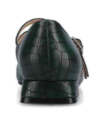 Women's Gredah Square Toe Double Strap Mary Jane Flats