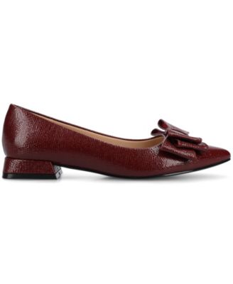 Women's Ophelia Bow Low Block Heel Dress Flats