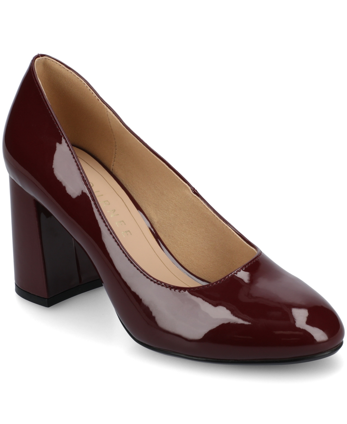 Journee Collection Women's Seraphina Round Toe Pumps In Burgundy