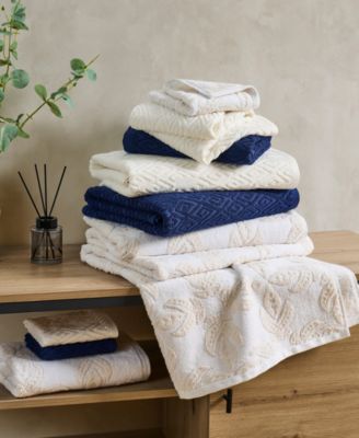 Maze Solid Texture Cotton Washcloth, 12" x 12"