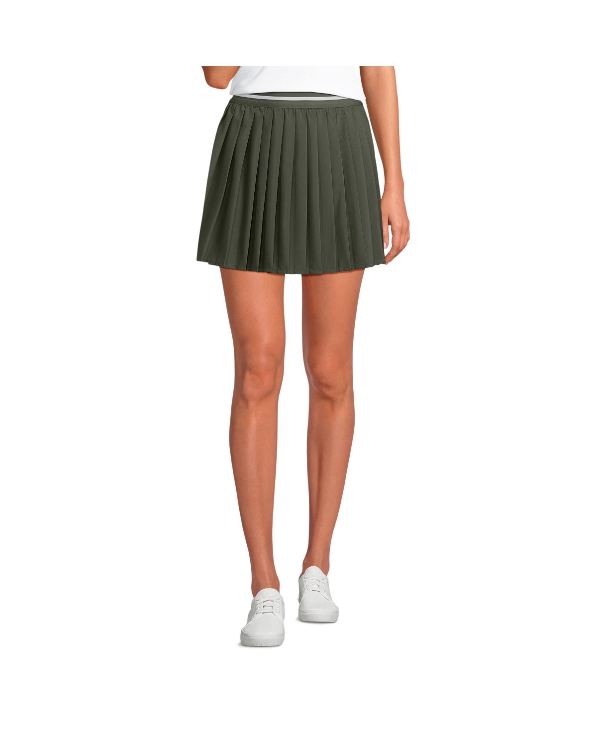 Women's Active Woven Pleated Skort - Black