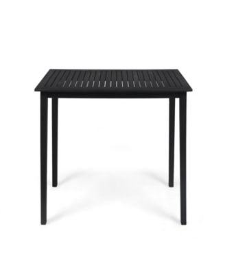 Outdoor Minimalist Acacia Wood Rectangle Bar Table - Dark Gray