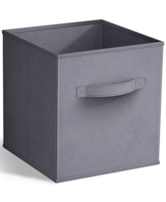 11 Inch Foldable Fabric Storage Cube Bin with Handles - for Organizing Pantry, Closet, Nursery, Playroom, and More