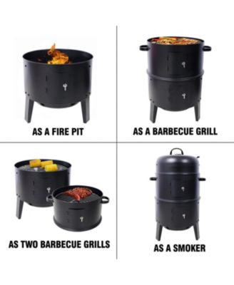 Charcoal Smoker Grill - 16" Vertical BBQ