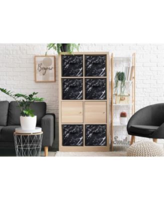 11 Inch Foldable Fabric Storage Cube Bin with Handles - for Organizing Pantry, Closet, Nursery, Playroom, & More