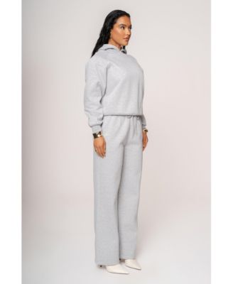 Women's Grey Logo Pullover Hoodie