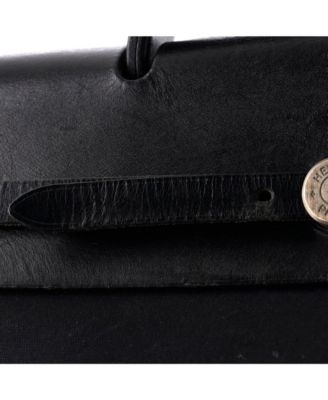 Pre-Owned Hermes 39 Herbag Zip Leather and Toile