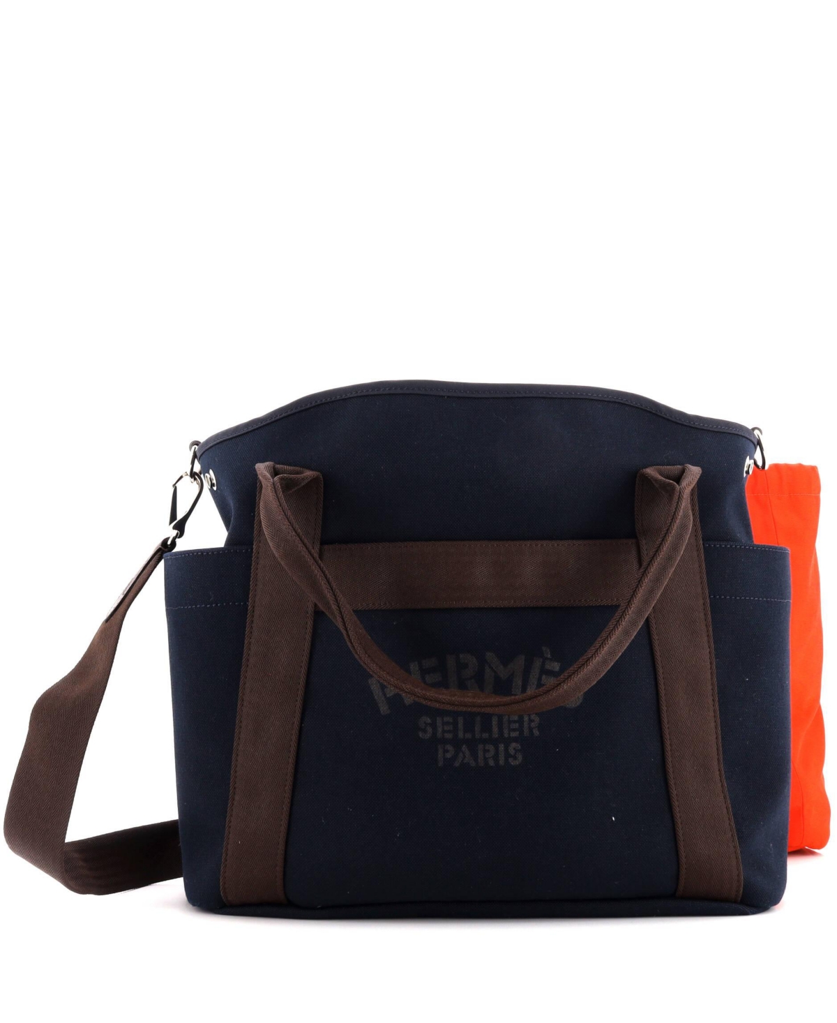Pre-Owned HERMES Sac De Pansage Groom Handbag Canvas