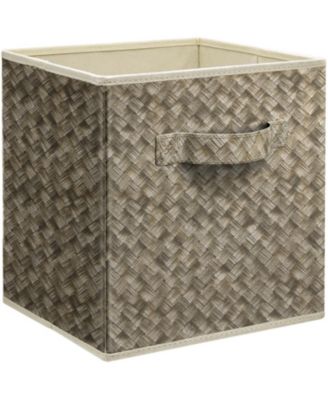 11 Inch Foldable Fabric Storage Cube Bin with Handles - for Organizing Pantry, Closet, Nursery, Playroom, & More