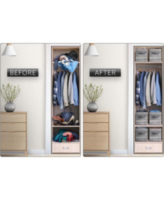 11 Inch Foldable Fabric Storage Cube Bin with Handles - for Organizing Pantry, Closet, Nursery, Playroom, & More