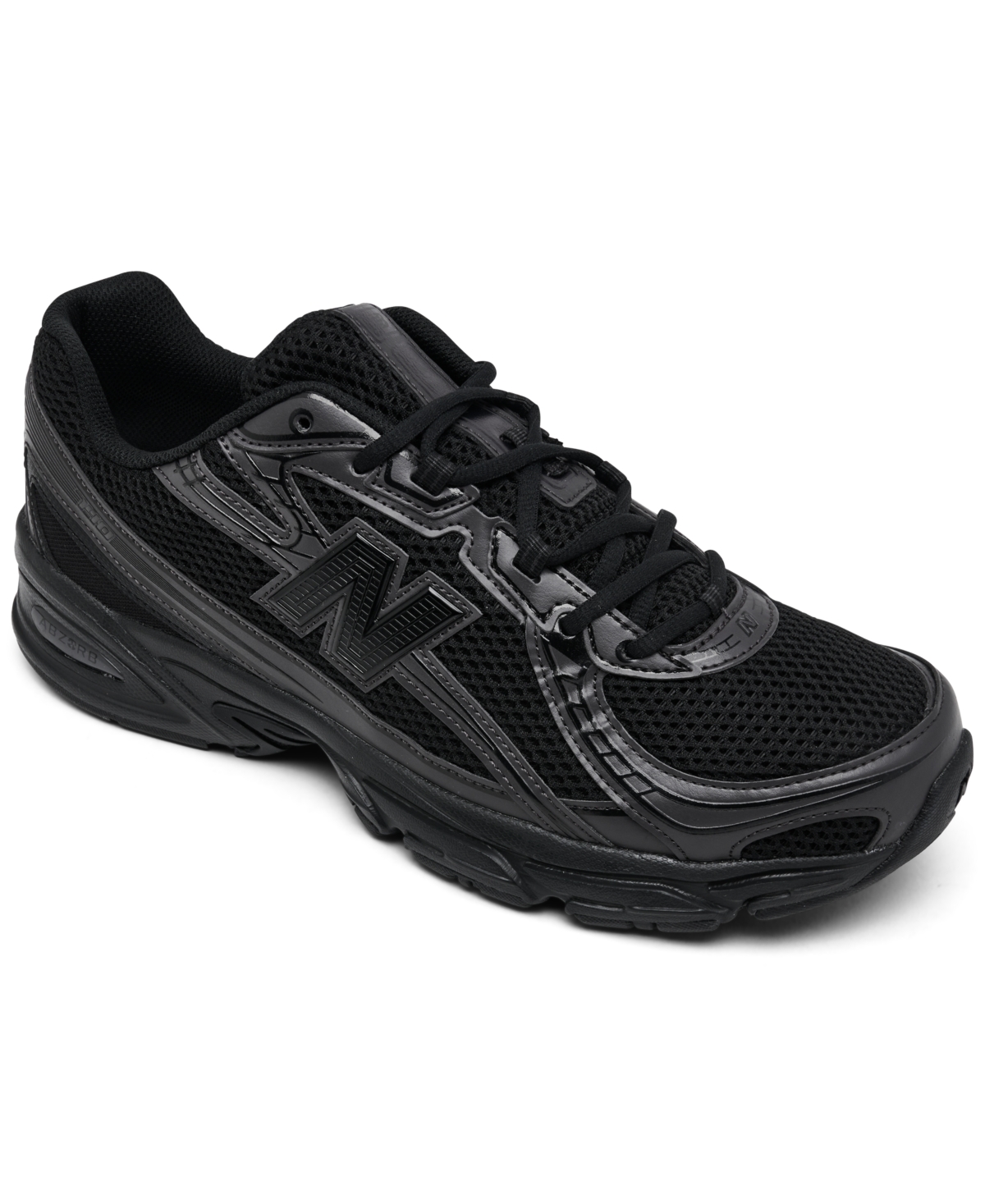 New Balance Mens Black Mono 740 V2 Branded Mesh Low-top Trainers