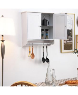 Wall Mounted Bathroom Storage Medicine Cabinet with Towel Bar