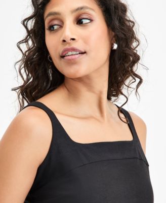Women's Square-Neck Back-Zip Tank, Exclusively at Macy's