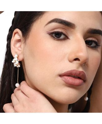 -Plated Statement Dangler Drop Earrings
