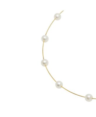 Gold-Plated Pearls Hoop Earring