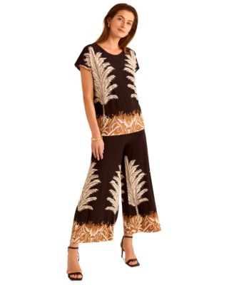 Vince Camuto - Women's Round-Neck Caftan Blouse